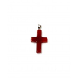 Pendentif croix Cornaline