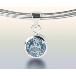 Pendentif Topaze bleu