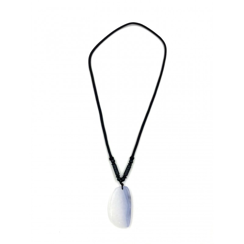 Pendentif Agate dentelle bleue