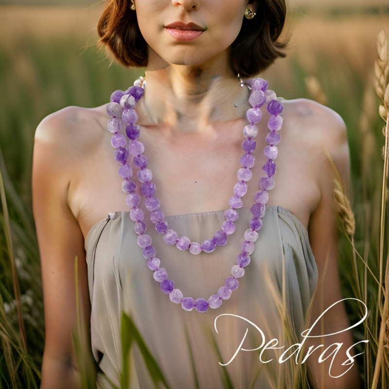 Sautoir Améthyste Lavande