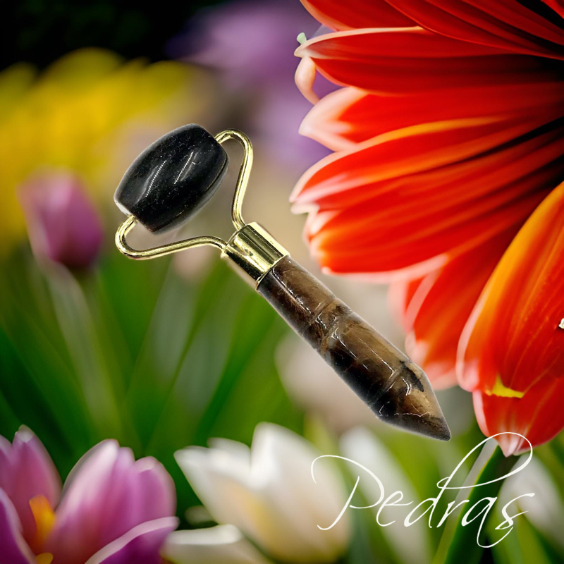 Rouleau de massage visage Oeil de Tigre