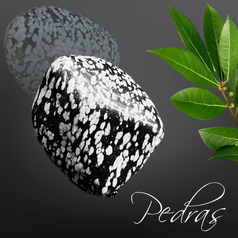 Pierres roulées Obsidienne flocon de neige