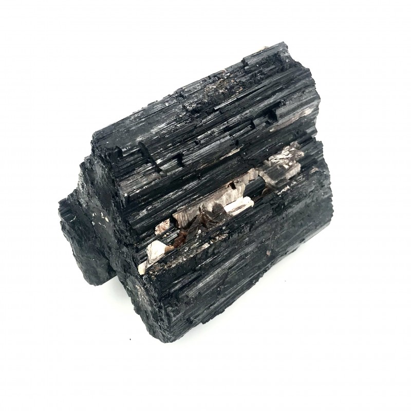 Pierre tourmaline noire avec mica