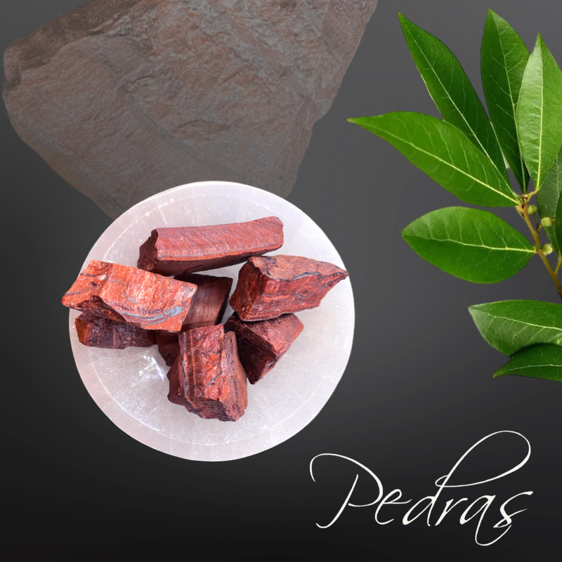 Pedra bruta Olho de Tigre vermelho