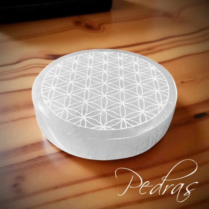 Placa Flor da Vida de Selenita