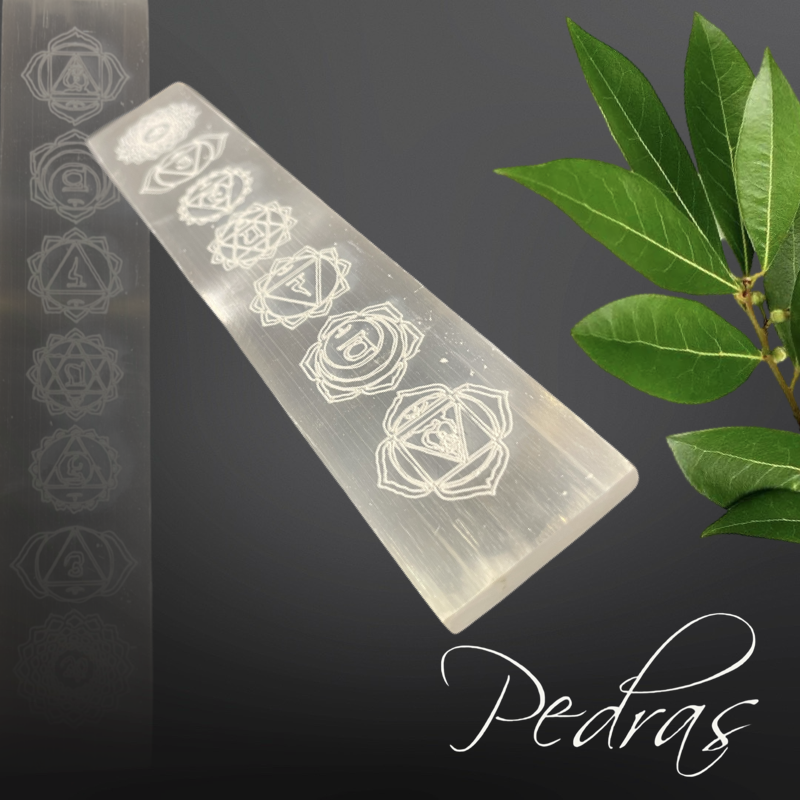 Plaque de Sélénite 7 chakras