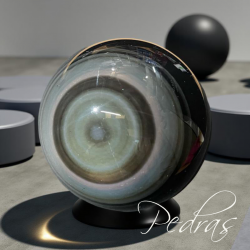 Boule d’obsidienne oeil céleste