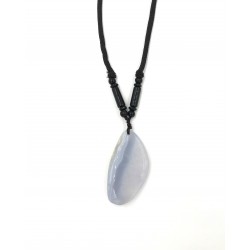 Pigente de Agata rendada azul