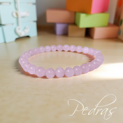 Pulseira infantil Quartzo rosa 6mm