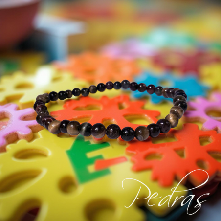 Bracelet enfant 3 yeux 4mm - Oeil de Tigre, Oeil de Facon et Oeil de Taureau Bracelet enfant 3 yeux 4mm - Oeil de Tigre, Oeil de Facon et Oeil de Taureau