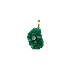 Pendentif Emeraude brut or