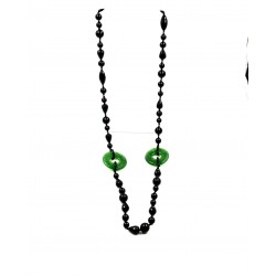 Colar longo de  Ágata negra...