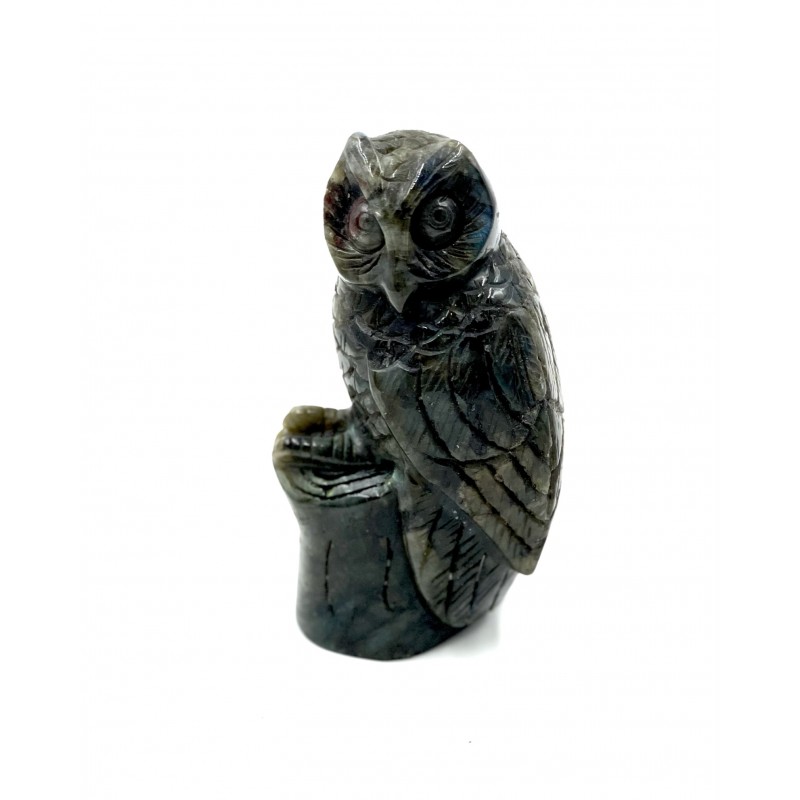 Hibou en Labradorite